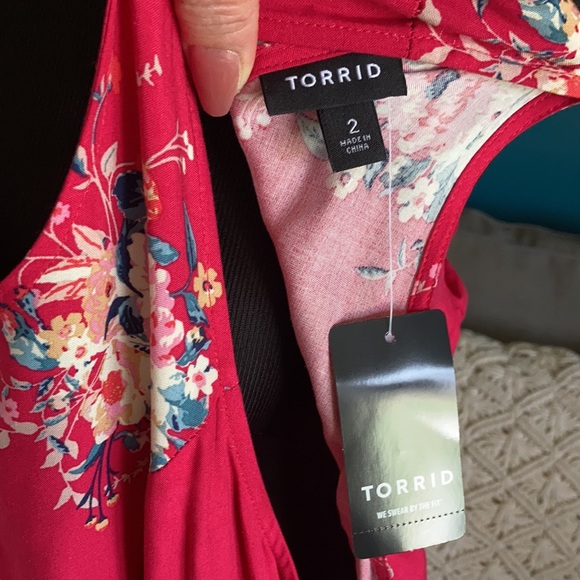 NWT Torrid Floral Tie Back Dress - Picture 4 of 9